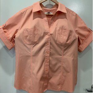 Chico's light orange/peach shirt sz 3 14/16